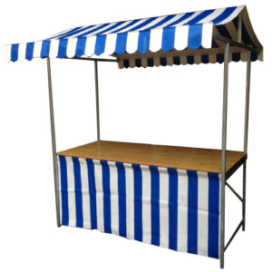 Buffetstand blau-weiß