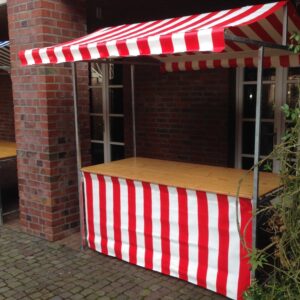 Buffetstand rot weiß