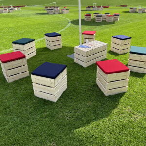 Lounge Holz Hocker