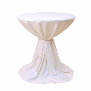Stehtischhusse mit Schleife, 70cm, weiß