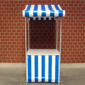 Buffetstand klein blau weiß